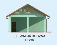 Elewacja projektu G211 wiata garażowa - 3