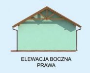 Elewacja projektu G211 wiata garażowa - 4