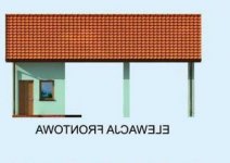 Elewacja projektu G211 wiata garażowa - 1 - wersja lustrzana