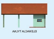 Elewacja projektu G211 wiata garażowa - 2 - wersja lustrzana