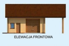 Elewacja projektu G213 garaż dwustanowiskowy z pomieszczeniami gospodarczymi - 1