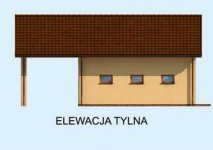 Elewacja projektu G213 garaż dwustanowiskowy z pomieszczeniami gospodarczymi - 2