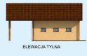 Projekt garażu G213 garaż dwustanowiskowy z pomieszczeniami gospodarczymi - elewacja 2