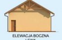 Projekt garażu G213 garaż dwustanowiskowy z pomieszczeniami gospodarczymi - elewacja 3