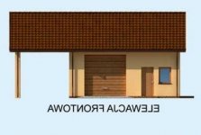 Elewacja projektu G213 garaż dwustanowiskowy z pomieszczeniami gospodarczymi - 1 - wersja lustrzana