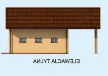 Elewacja projektu G213 garaż dwustanowiskowy z pomieszczeniami gospodarczymi - 2 - wersja lustrzana