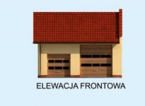 Elewacja projektu G214 garaż dwustanowiskowy - 1