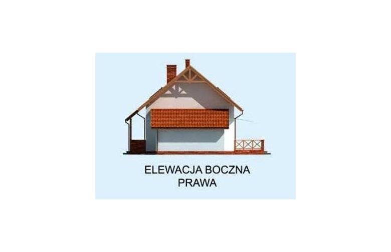 Projekt domu z poddaszem MAREA - elewacja 4