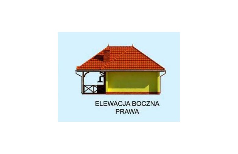 Projekt garażu G216 - elewacja 4