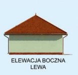 Elewacja projektu G218 garaż trzystanowiskowy z pomieszczeniami gospodarczymi - 3