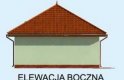 Projekt garażu G218 garaż trzystanowiskowy z pomieszczeniami gospodarczymi - elewacja 3