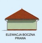 Elewacja projektu G218 garaż trzystanowiskowy z pomieszczeniami gospodarczymi - 4