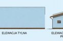 Projekt garażu G219 garaż trzystanowiskowy z pomieszczeniem gospodarczym - elewacja 2