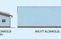Projekt garażu G219 garaż trzystanowiskowy z pomieszczeniem gospodarczym - elewacja 2