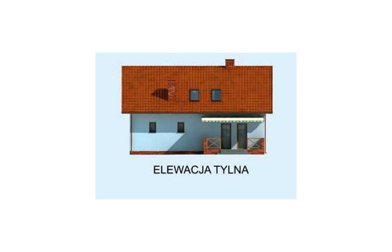 Projekt domu z poddaszem TRYPOLIS - elewacja 3