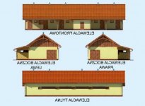 Elewacja projektu S38 Stajnia dla koni - 5 boksów - 1 - wersja lustrzana