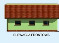 Elewacja projektu G220 garaż dwustanowiskowy - 1