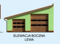 Elewacja projektu G220 garaż dwustanowiskowy - 2