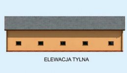 Elewacja projektu G224 garaż pięciostanowiskowy - 2