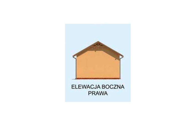 Projekt garażu G224 garaż pięciostanowiskowy - elewacja 4