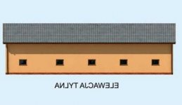 Elewacja projektu G224 garaż pięciostanowiskowy - 2 - wersja lustrzana