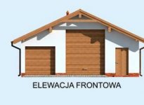 Elewacja projektu G1B garaż dwustanowiskowy - 1