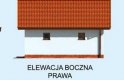 Projekt garażu G1B garaż dwustanowiskowy - elewacja 4