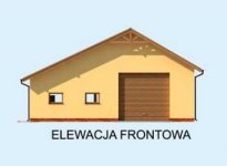 Elewacja projektu G234 garaż trzystanowiskowy - 1