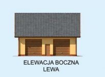 Elewacja projektu G234 garaż trzystanowiskowy - 2