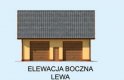 Projekt garażu G234 garaż trzystanowiskowy - elewacja 2