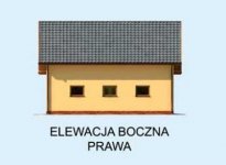 Elewacja projektu G234 garaż trzystanowiskowy - 4