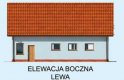 Projekt garażu G235 garaż dwustanowiskowy z pomieszczeniem gospodarczym - elewacja 2