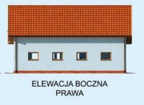 Elewacja projektu G235 garaż dwustanowiskowy z pomieszczeniem gospodarczym - 4