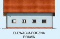 Projekt garażu G235 garaż dwustanowiskowy z pomieszczeniem gospodarczym - elewacja 4