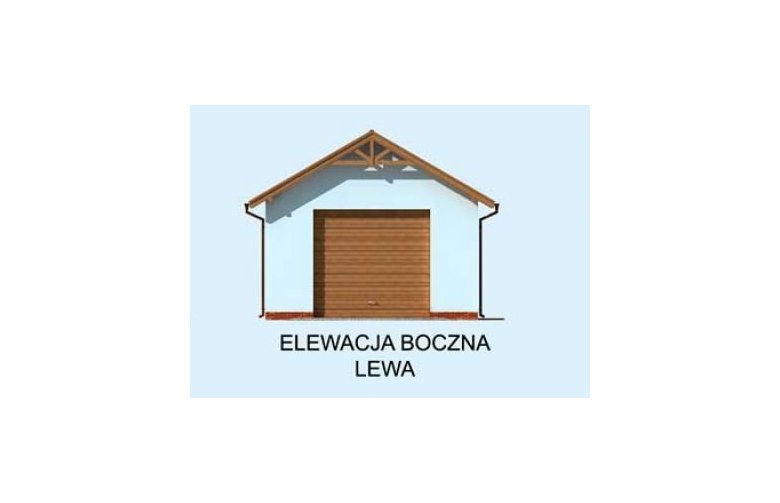 Projekt garażu G227 - elewacja 2