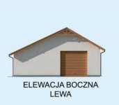 Elewacja projektu G230 garaż trzystanowiskowy - 3