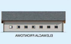 Elewacja projektu G230 garaż trzystanowiskowy - 1 - wersja lustrzana