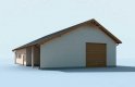 Projekt garażu G230 garaż trzystanowiskowy - wizualizacja 2