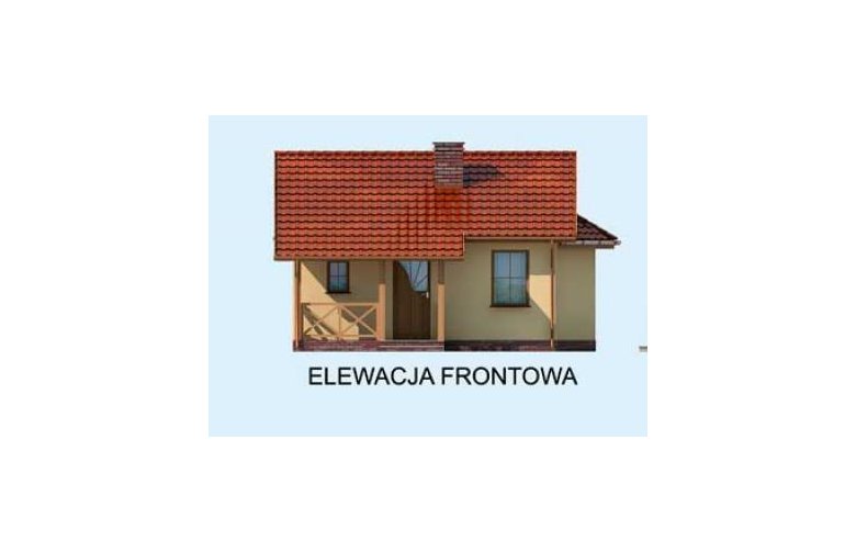 Projekt domu letniskowego LIMONE dom letniskowy - elewacja 1