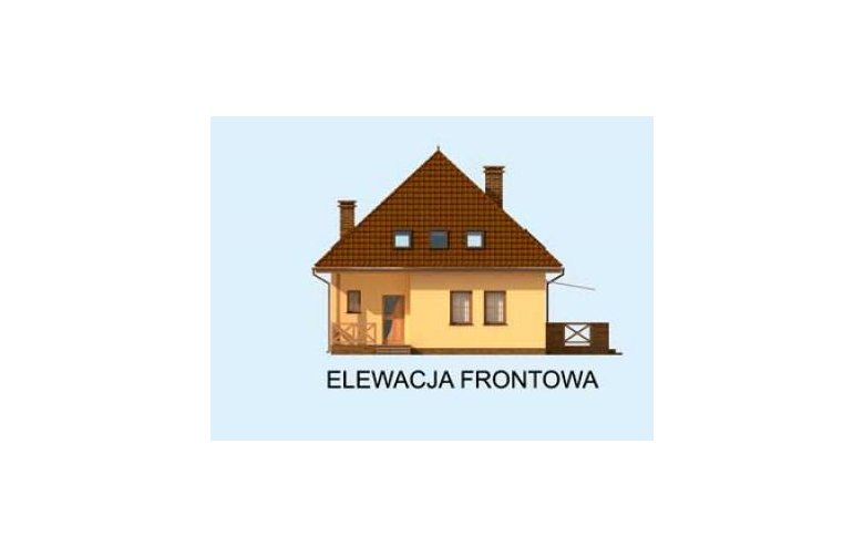 Projekt domu z poddaszem MADERA - elewacja 1