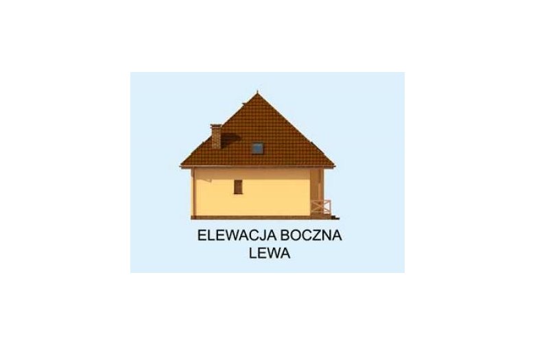 Projekt domu z poddaszem MADERA - elewacja 2