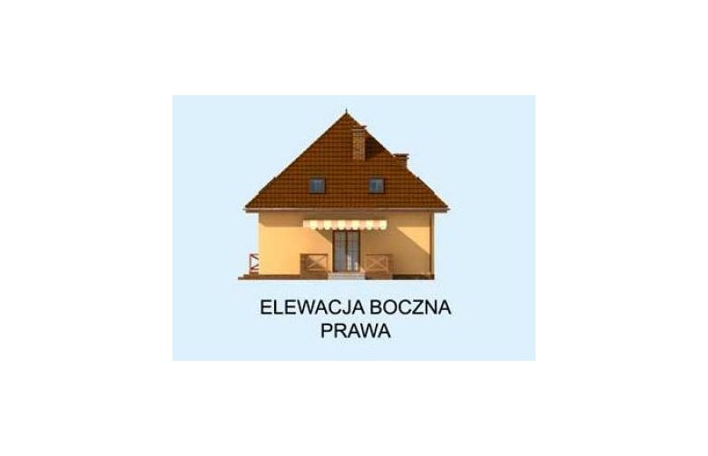 Projekt domu z poddaszem MADERA - elewacja 4