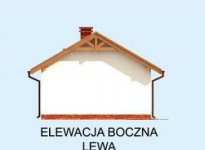 Elewacja projektu G222 garaż jednostanowiskowy z pomieszczeniami gospodarczymi - 3