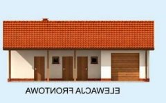 Elewacja projektu G222 garaż jednostanowiskowy z pomieszczeniami gospodarczymi - 1 - wersja lustrzana