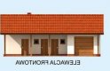 Projekt garażu G222 garaż jednostanowiskowy z pomieszczeniami gospodarczymi - elewacja 1