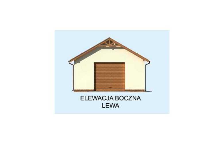 Projekt garażu G228A - elewacja 2