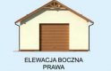 Projekt garażu G228A - elewacja 4