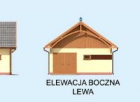 Elewacja projektu S35 Stajnia dla koni - 4 boksy - 2