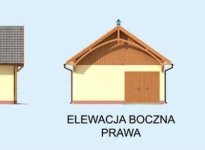 Elewacja projektu S35 Stajnia dla koni - 4 boksy - 4