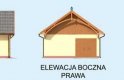 Projekt budynku gospodarczego S35 Stajnia dla koni - 4 boksy - elewacja 4